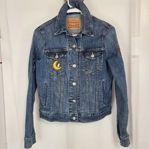Levi Strauss Woman's Original Trucker Blue Jeans Jacket, Size: Small Color: Blue